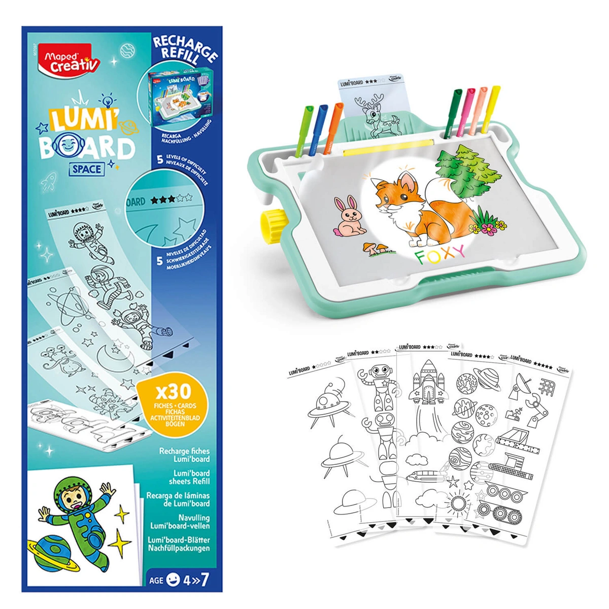 Creativ tablica Lumi Board - zestaw uzupełniający kosmos - obrazek 3